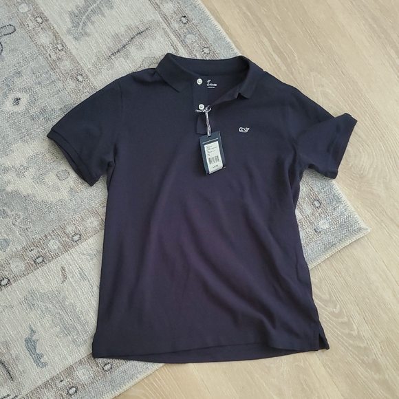 Vineyard Vines Other - NWT Vineyard Vines Boys Navy Classic Pique Polo Shirt SzL (16)